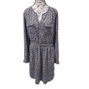 Mossimo Zebra Print Long Sleeve Dress Size L | Animal Print Midi